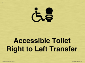 Accessible Toilet with Right to Left Transfer